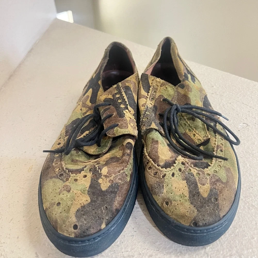 Del Toro Camo wingtip Handmade Oxford shoe Loafers work casual Men’s size‎ 9